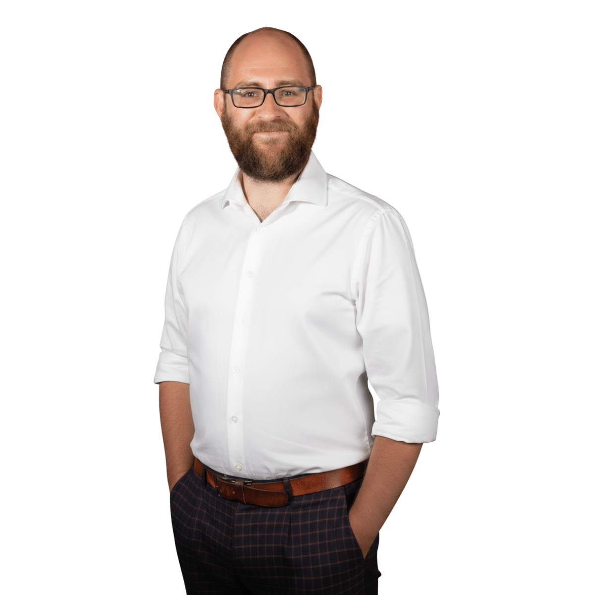 Portret van Ralph Man met transparante achtergrond